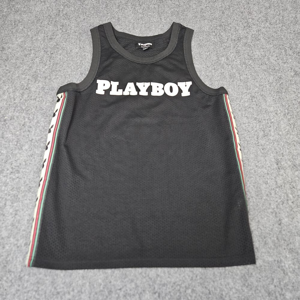 Playboy x Pacsun Basketball Jersey‎ Small Black Tank Top Active Sleeveless Bunny